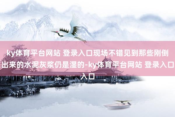 ky体育平台网站 登录入口现场不错见到那些刚倒出来的水泥灰浆仍是湿的-ky体育平台网站 登录入口