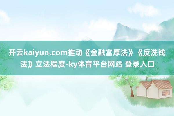 开云kaiyun.com推动《金融富厚法》《反洗钱法》立法程度-ky体育平台网站 登录入口