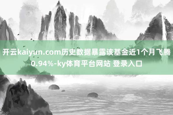 开云kaiyun.com历史数据暴露该基金近1个月飞腾0.94%-ky体育平台网站 登录入口