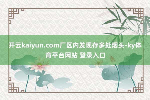 开云kaiyun.com厂区内发现存多处烟头-ky体育平台网站 登录入口