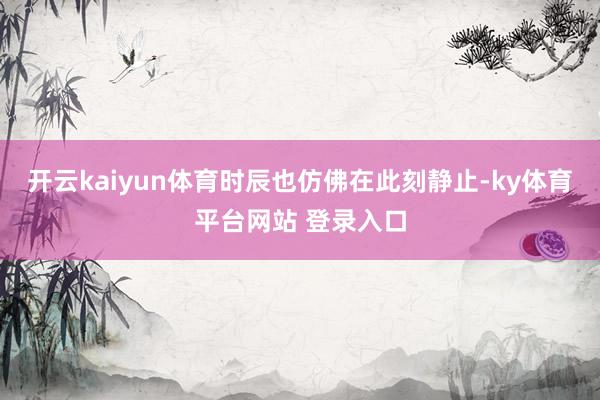 开云kaiyun体育时辰也仿佛在此刻静止-ky体育平台网站 登录入口