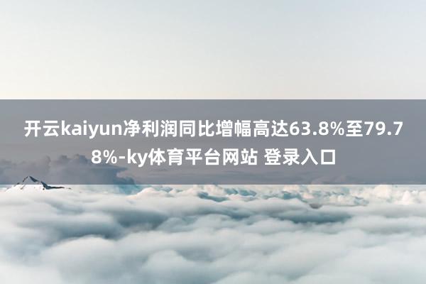 开云kaiyun净利润同比增幅高达63.8%至79.78%-ky体育平台网站 登录入口