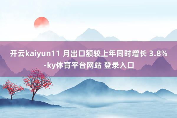 开云kaiyun11 月出口额较上年同时增长 3.8%-ky体育平台网站 登录入口