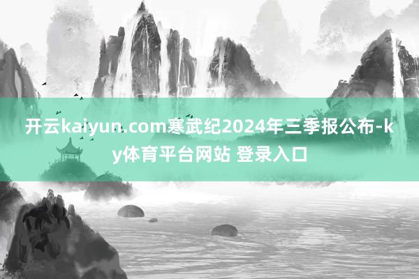 开云kaiyun.com寒武纪2024年三季报公布-ky体育平台网站 登录入口