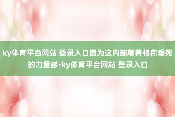 ky体育平台网站 登录入口因为这内部藏着相称垂死的力量感-ky体育平台网站 登录入口